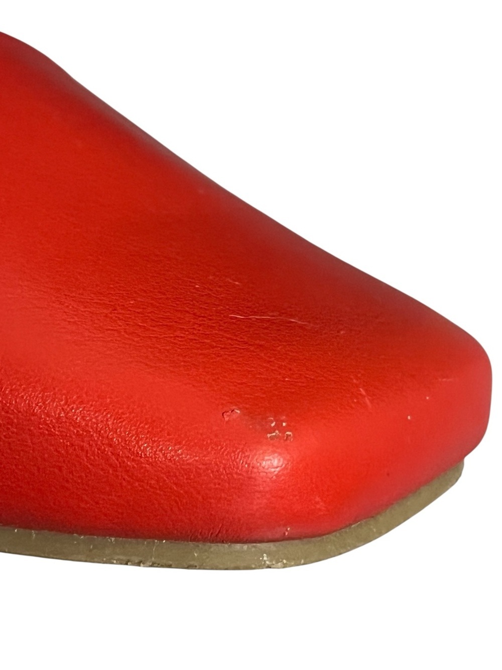 Mary Jane Ballet Flats Red ASOS Design Lottie Faux Leather Square Toe — 10 - Picture 8 of 11